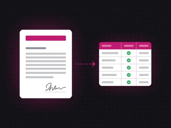 Handwritten form being converted to an Excel spreadsheet row